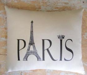 Paris Pillow, French Country Home, French Decor, Paris Decor, Cottage Decor