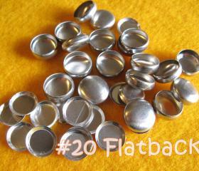 Sale - 200 Covered Buttons FLAT BACKS - 1/2 inch - Size 20