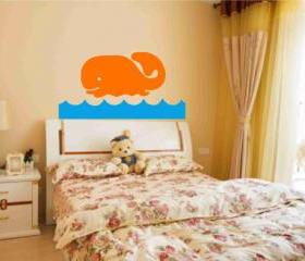 Cute Whale Decal Wall Sticker