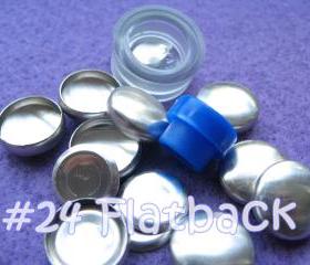 Covered Button Kit FLAT BACKS - 5/8 inch - Size 24