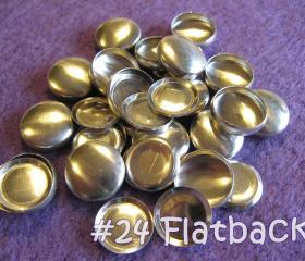 50 Covered Buttons FLAT BACKS- 5/8 inch - Size 24
