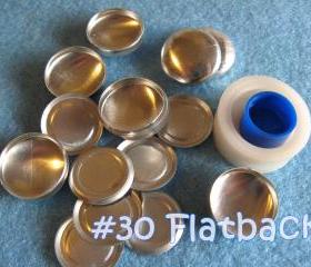 Covered Button Kit FLAT BACKS- 3/4 inch - Size 30
