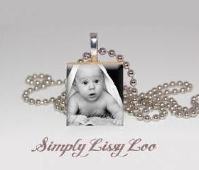 Custom Photo Scrabble Tile Necklace