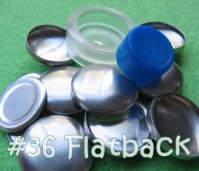 Covered Button Kit FLAT BACKS - 7/8 inch - Size 36