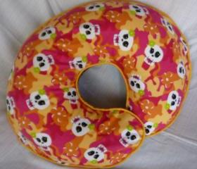 Boppy Nursing Pillow Cover Girly Tropical Skulls