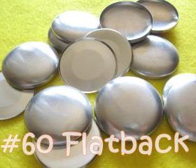 25 Covered Buttons FLAT BACKS - 1 1/2 inches - Size 60