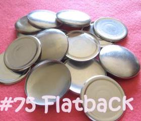 12 Covered Buttons FLAT BACK - 1 7/8 inches - Size 75