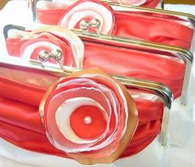 Modern Bride Bridal and Bridesmaids' Clutch in Satin Customized in your own Wedding Colors