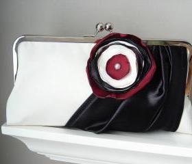 Modern Bride - Satin Bridal Clutch - Customized in your own Wedding Colors