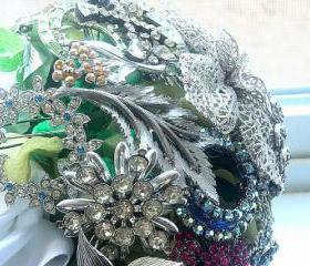 Vintage Rhinestone Brooch Bridal Bouquet - One of a Kind Heirloom for your Wedding Day - Ready to Ship