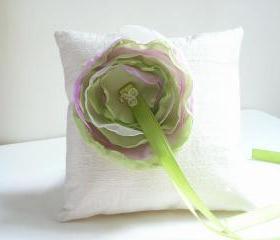 Dupioni Silk Ring Bearer's Pillow - Customizable in your own wedding colors