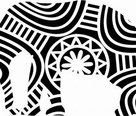 Elephant Wall Decals Reusable Stickers