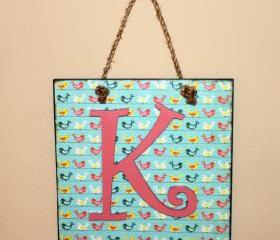 Personalized Custom Letter Wall Hanging- Decoupaged Initial or Name