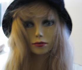 Black Velvet Cloche Hat