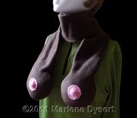 Neck Knockers Boob Scarf - Dark Brown - Free Shipping