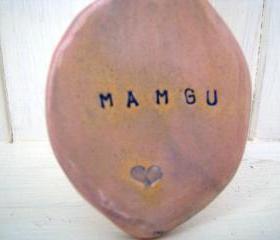 Mamgu (Grandma in Welsh) Handmade Ceramic Lovespoon. Made in Wales, UK
