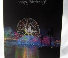 Mickey Fun Wheel Birthday Card - California Adventure Park's World of Color Show