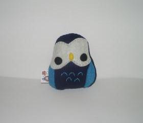 Kawaii Owl Plushie Navy and Turquoise