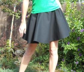 Custom made womens black circle skirt