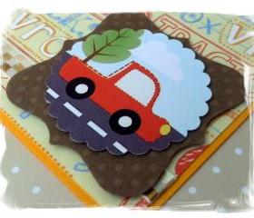 Orange Truck Happy Birthday Handmade Card