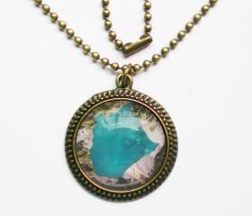 Geographic Map Necklace, Volcano Mount Pinatubo, Custom Map Jewelry