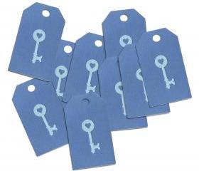 Antique Key Gift Tags, Set of 15