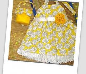 Easy Sundress with Flower Basket, For Beginner, Sewing Pattern Pdf