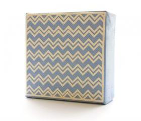 Babay Blue Chevron Art Block- Free Shipping
