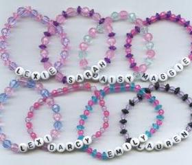 Custom Beaded Name Bracelet, any name and any colors