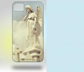 iPhone 4 Case: New Orleans Angel Original Photography blue white clouds pastel