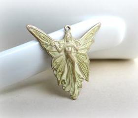 Patina Cream Angel Pendant