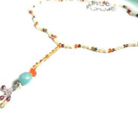 Silk knotted necklace, delicate jewelry, mother's day gift for her under 40, spring fashion