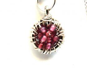 Pendant Amethyst February birthstone necklace silver amethyst charm -Full of Wishes- Spring trends Mother's Day Gift For Her Under 25