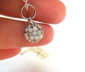 Sterling silver Pendant Charm Necklace Amazonite Spring trends Mother's Day gift for her under 25 dream catcher