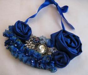 Royal Blue Bib Necklace