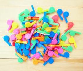 Colorful Plastic Whistles, Mix color