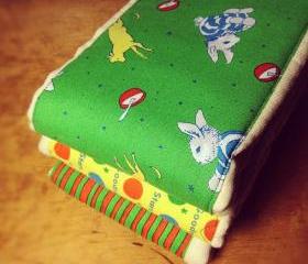 Cloth Diaper Burp Cloths made with Goodnight Moon themed fabric, 3