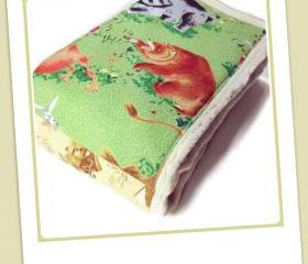 Cloth Diaper Burp Cloths made with Little Golden Book fabric, set of 2