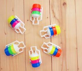 Colorful plastic Bento toy, set of 4