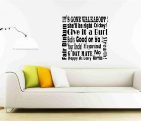 Australian Slangs and Expressions Wall Vinyl Decal