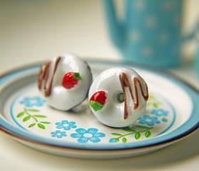 Sale. Icing Glazed Doughnut Post Earrings.