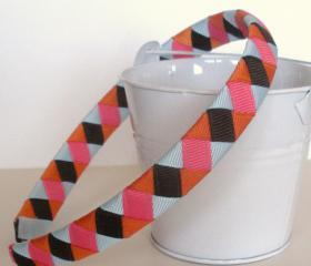 Ribbon Woven Headband: half inch wide headband mtmg Aloha Sunshine