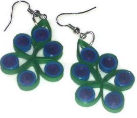 Quilled Peackock Earrings