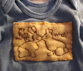 Easter Baby Shirt Handmade For Boys Embroidered Chocolate Bunnies