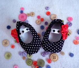 Baby Ballet Shoes Polka Dots And Bells