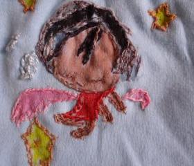 Baby Girl Pants Shooting Stars And Goth Angel