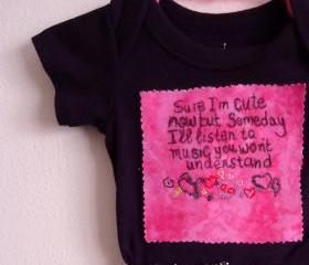 FUNNY Girl Onsie Handmade With Tu Tu
