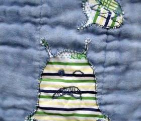 John Deer Burp Cloth TIED DYED With Monogrammed Monster