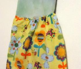 Infant Summer Dress Tied Dyed With Fabric Flowers