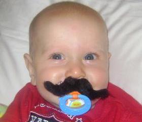 Mustache Boy Pacifier COWBOY Style